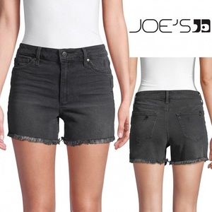 Joe’s Jeans Constance High-Rise Denim Shorts Black Washed Size 25